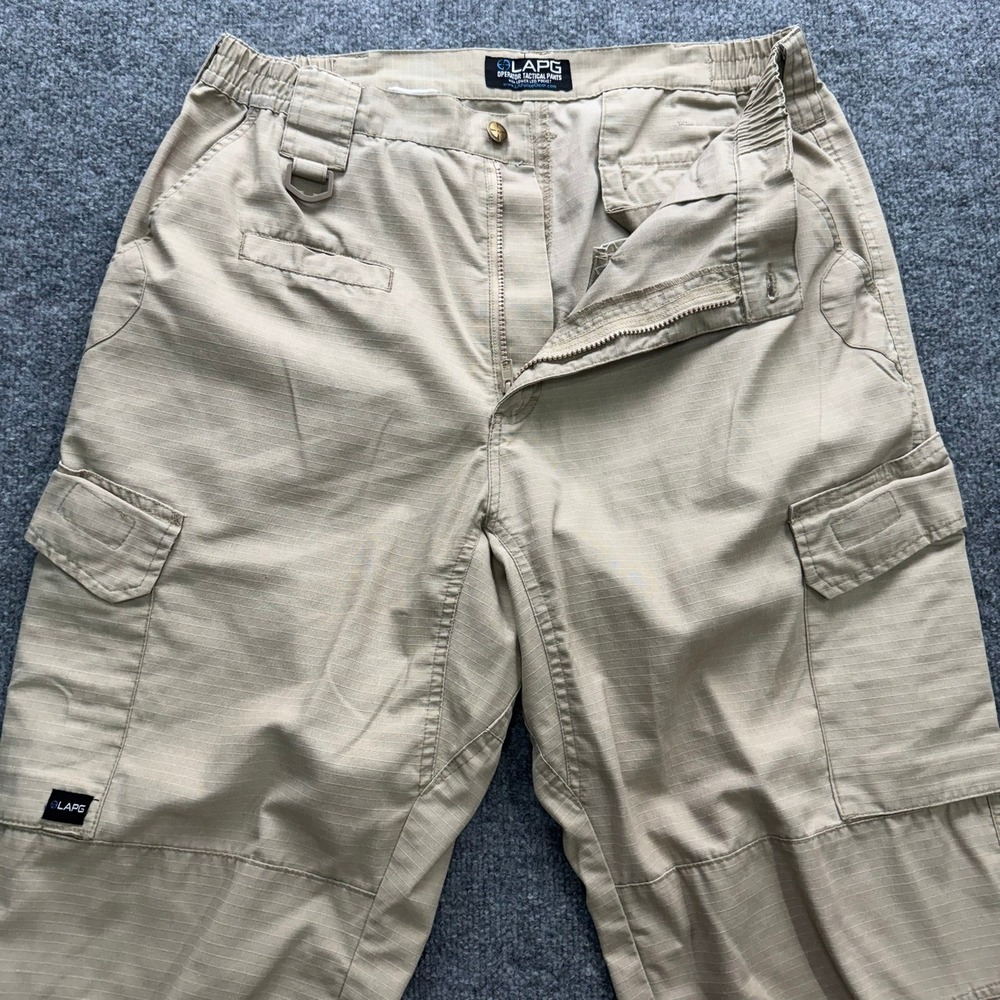 LAPG Operator Tactical Pants Men's‎ Size 34 Tan Ripstop Cargo Outdoor Workwear